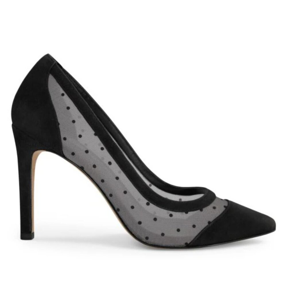 NEW ALLEGRA JAMES Suede Debbie Pumps black for women 663tn